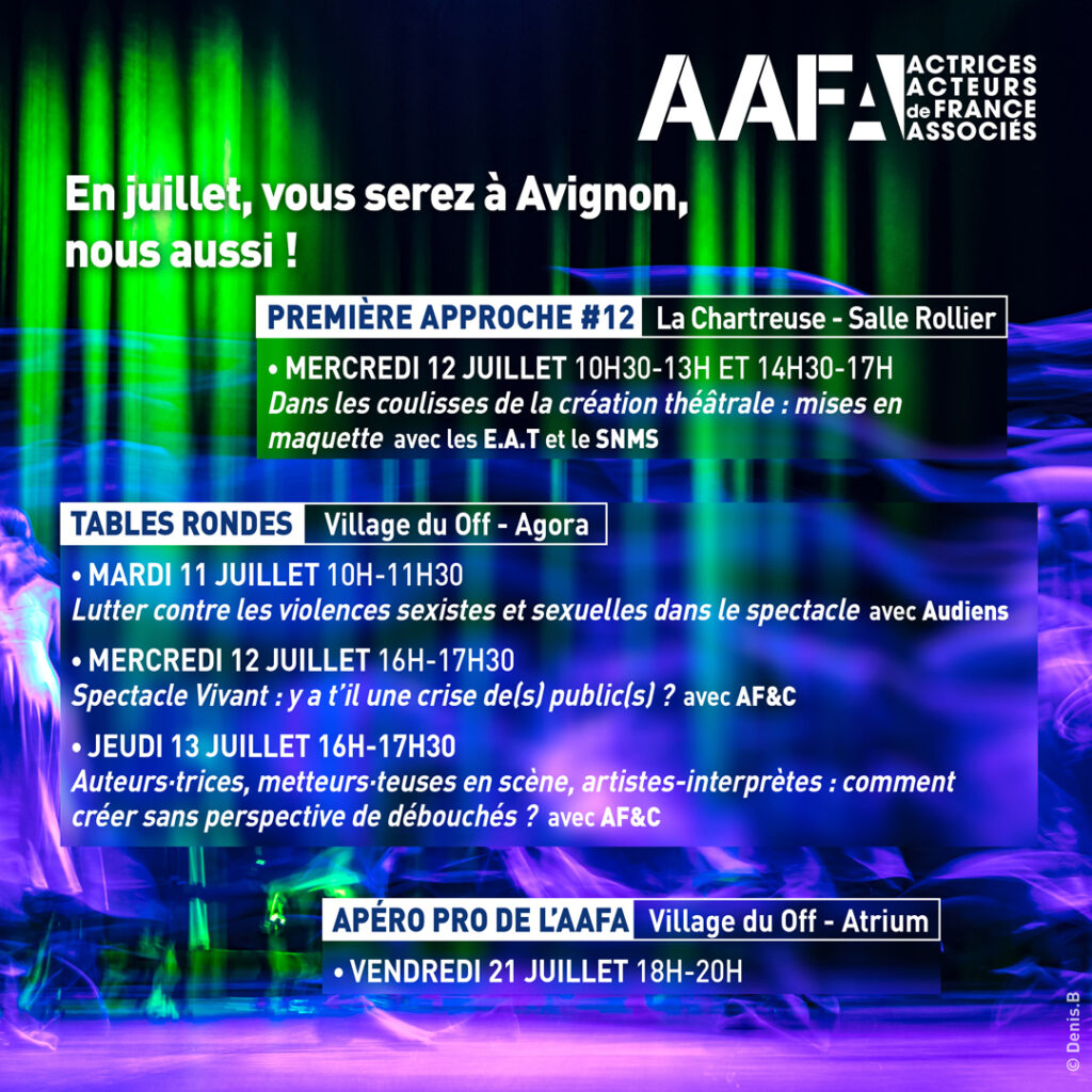 Festival d'Avignon 2023 – Les rendez-vous de l'AAFA